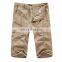 Men's Casual Twill Elastic Cargo Shorts Below Knee Loose Fit  Long Shorts