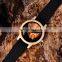 BOBO BIRD Leather Strap Wooden Watch Wood Resin Design Wristwatch for Men Couple Watches Customize Gift OEM
