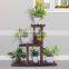 Bamboo 3-Tier Hanging Plant Stand Planter Shelves Flower Pot Organizer Storage Rack Folding Display Plants Shelf