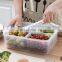 Transparent Food Preservation Plastic Box Shelf Storage Pantry Rack Home Organization Kitchen