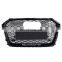 RS1style racing car grills ABS honeycomb front bumper grille for Audi A1 S1  glossy black grill 2016-2018