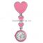 100% factory hot sell 2016 Sweet Heart Quartz with Clip Vogue nurse watch doctor watch clock/fob medical watch