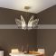 New Luxury American K9 Crystal Chandelier Light Butterfly Creative Brass Staircase Pendant Lamp