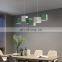 White Square Luxury Decorative Hanging Lamp LED Chandelier Metal Modern Design Commercial Nordic Pendant Light