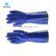 High Quality Liquid Chemical Resistant Heavy Duty Cotton Liner Rough Sandy Finish PVC Coated Work Gloves