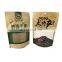 Kraft paper bag recyclable stand up craft food pouch zip lock snack food packaging bag with window
