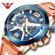 NIBOSI Watch Chronograph Sport Mens Watches Quartz Clock Leather Male Wristwatch Relogio Masculino Fashion Gift for Men