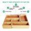 5-Piece Bamboo Storage Box Kitchen Wooden Drawer Organizer Box Bin Set