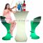 commercial New magic lounge RGB colorfRohs shinning led furniture bistro table with led lights