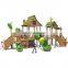 Wooden newest design outdoor slide kids playground children equipments