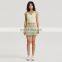2 Pcs Set Women Pockets Tennis Skirts With Shorts Wholesale Ribbed V Neck Yoga Tank Tops