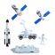 Diecast Space Plat Set Kid Educational Toys Metal Rocket Satellite Shuttle