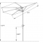 2.7m outdoor sunshade side steel umbrella with crank
