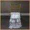 C132B factory supplier white chiffon cheap wedding chair covers