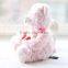 Plush Toy Pink Bear with Red Heart/Soft Bear Toy Sitting High 20cm with Pink Silk Bow/Soft Stuffed Bear Embroided Nose