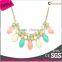 High Trendy Design Elegant Alloy Jewelry Multi Colored Necklace