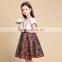 New Design Frock Short Sleeve Kids Dresses Children Wear for Baby Girl Casual Dress