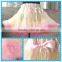 100%soft nylon chiffon girl tutu ruffle aqua blue child pettiskirt adjustable waist kid petticoat flower