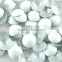 7mm Pearl white color hot-fix half-round pearl aluminum glue on dome for iphone decoration