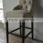 French Style Antique Wooden Bar Chair Button Back Design Bar Chair