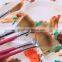 Wholesale 5pcs Set Fan Shape Red Wooden Handle Artsit Paint Brush In Stock