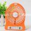 4-inch 3 Speeds Portable Rechargeable Desktop Fan Battery/ USB Powered Laptop Cool Cooler Fan with Battery and USB Charge Cable