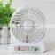 4-inch 3 Speeds Portable Rechargeable Desktop Fan Battery/ USB Powered Laptop Cool Cooler Fan with Battery and USB Charge Cable