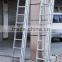 Aluminum 3 section Combination ladder, high strenghth extension ladder,6 steps--12steps