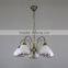 Modern fancy design milk withe glass pendant lamp with antique brush edge