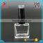 10mll Factory Square Empty Clear Cosmetic Glass Packaging Nail art Polish Bottle with UV Cap and Brush Free Samples