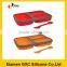 wholesale personalized Eco folding silicone 3-compartment lunch box for adult