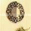 cheap decorative round bathroom mirror with silk screen printing