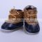 Cool brown PU embroidery cow boy boot infant boot baby shoe