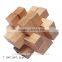 2015 Hot Sale Wooden IQ Intelligent Puzzle Kongming Lock Brain Teaser Cage To Take Treasure