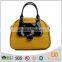 S494-B2545 luxury ostrich cow leather bag with patent leather lady handbags for wholesale