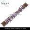Multi color Charming jewellry purple beads chain bracelet jewelry with alloy chain tassel fashion jewelry