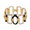 2015 New Chain 18k gold plated bracelets bangles for Women Jewelry Imitation Gemstone bracelets bangles