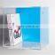 fashion wall mount clear acrylic bookcase shenzhen factory