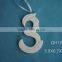 White Ceramic numbers Christmas decoration indoor