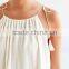 White Pretty Design Double With Crochet Inset Midi Dress for 2016 Women