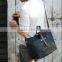 Custom high quality waxed canvas tote bag leather handle