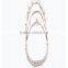 Latest High-end Gold Muti-layer Tassels Paerls Bead Necklace Body Jewelry Sex Body Chain