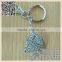 Best Sale Silver Metal Fish Key Ring Colorful Rhinestone Fish Key Chain