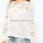 Lace insert chiffon style new model woman blouse 2015