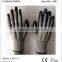 10 gauges nylon knitted working glove with black nitrile coated