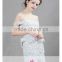 AR-49 Latest Dress Designs Short Sleeves Bride Dress Appliques Off-Shoulder Tulle Wedding Dress 2016