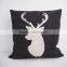 Best quality custom linen/cotton cushion covers throw decorative home sofa reindeer pillow covers