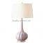 hot sale in India lowest price trophy glass table lamp with beige cylinder shade for home decor