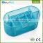 Powder coated blue fancy 9 grid metal mesh office desk supplies organizer