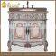 2016 America Style Antique Finish Carved Solid Wood Vanity Bathroom